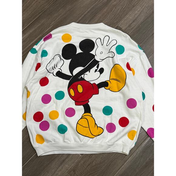 Vintage 90s Disney Mickey AOP Crew Neck XL - Picture 4 of 6
